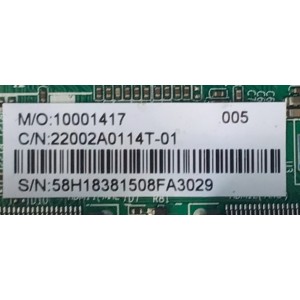MAIN PARA TV TCL LED ( LE FALTA BALUM ) / NUMERO DE PARTE 22002A0114T-01 / CV3393BL-Q / 10001417 / 58H1838 / 22002A0114T-21 / BNS-19D220NA16-2ND / MODELO NS-19D220NA16